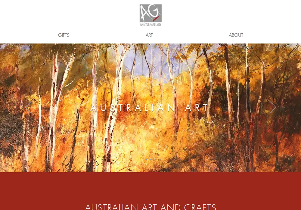 Homepage of Argyle Gallery