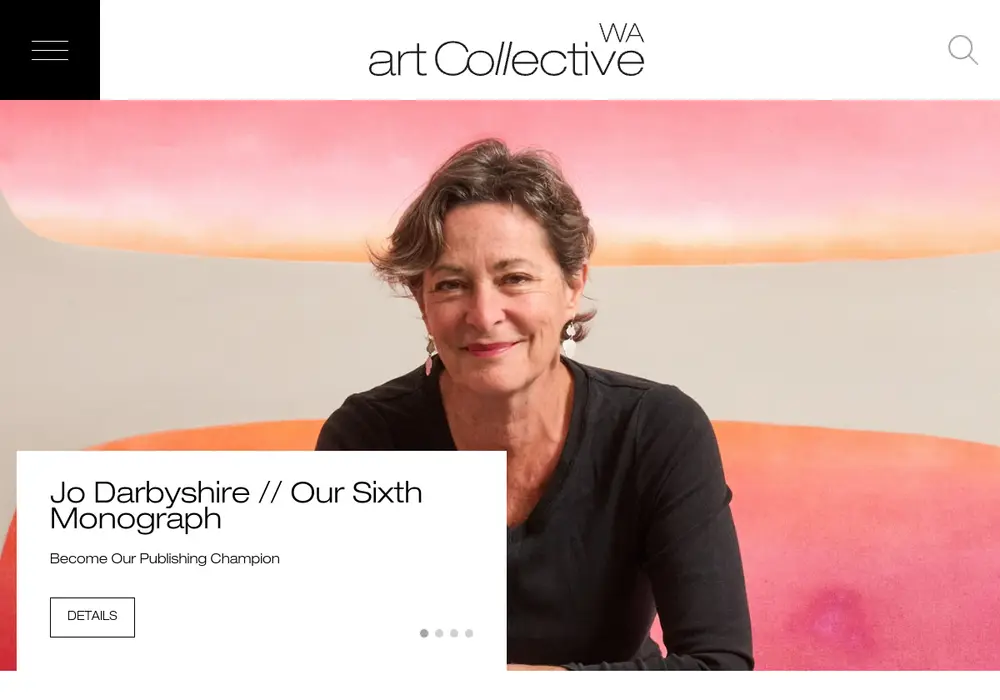 Homepage of Art Collective WA