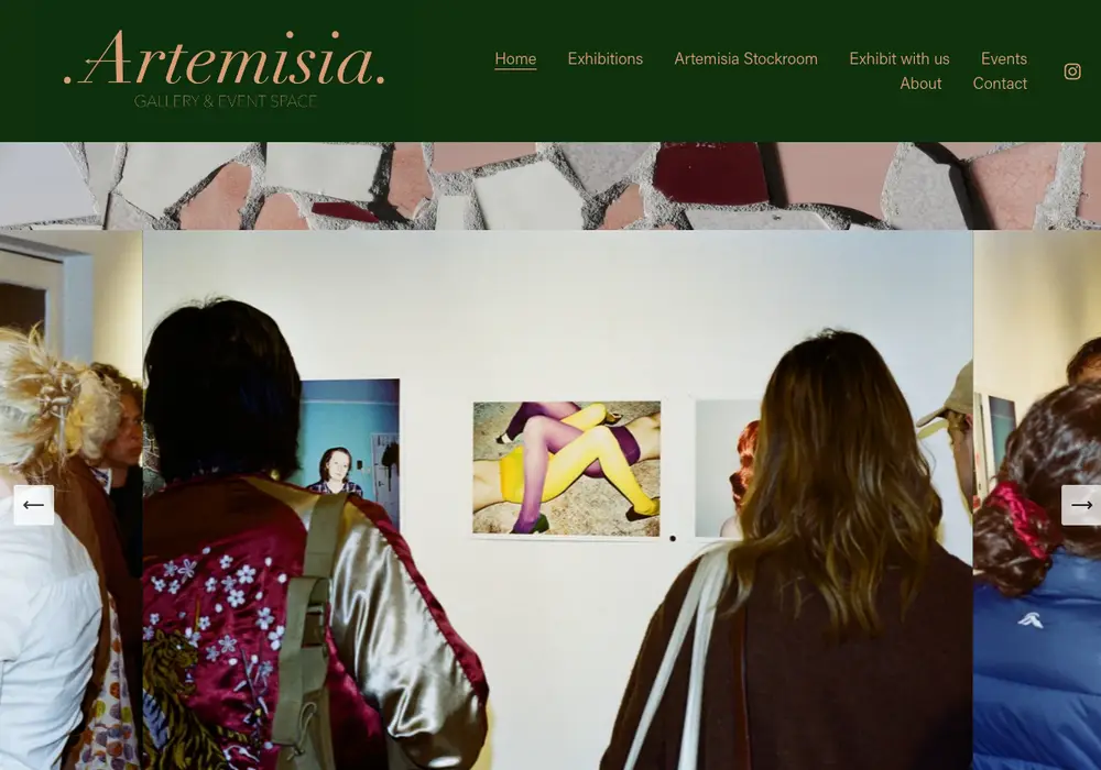 Homepage of Artemisia Gallery & Event Space