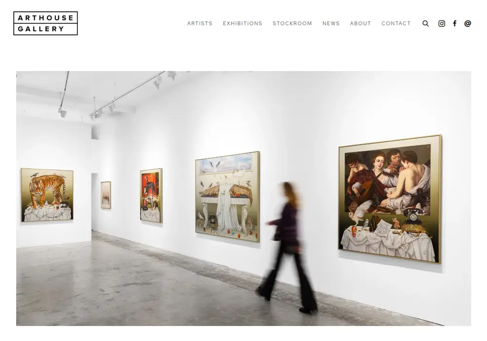 Homepage of Arthouse Gallery