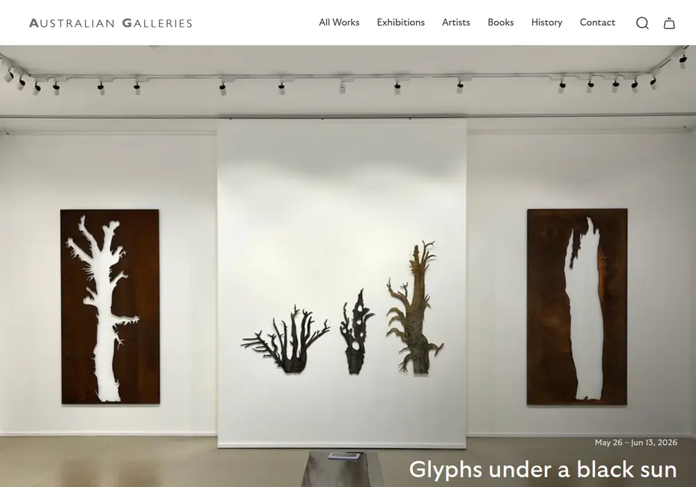 Homepage of Australian Galleries
