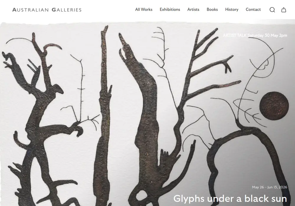 Homepage of Australian Galleries