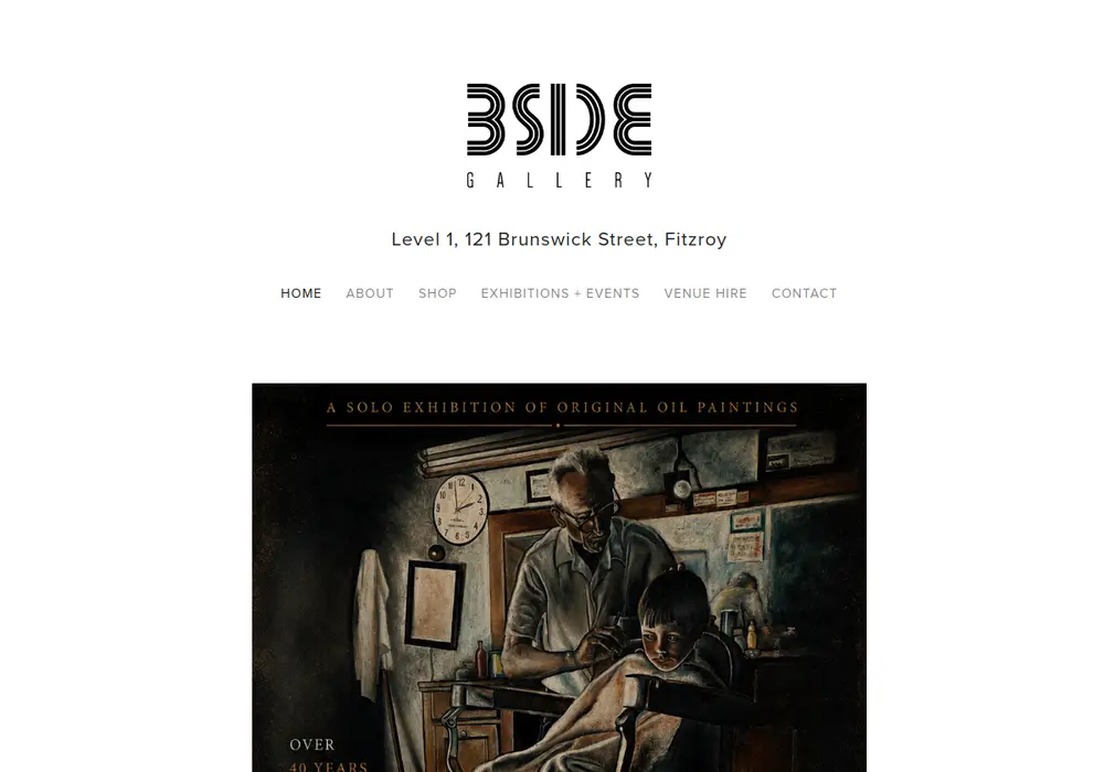 Homepage of BSIDE Gallery