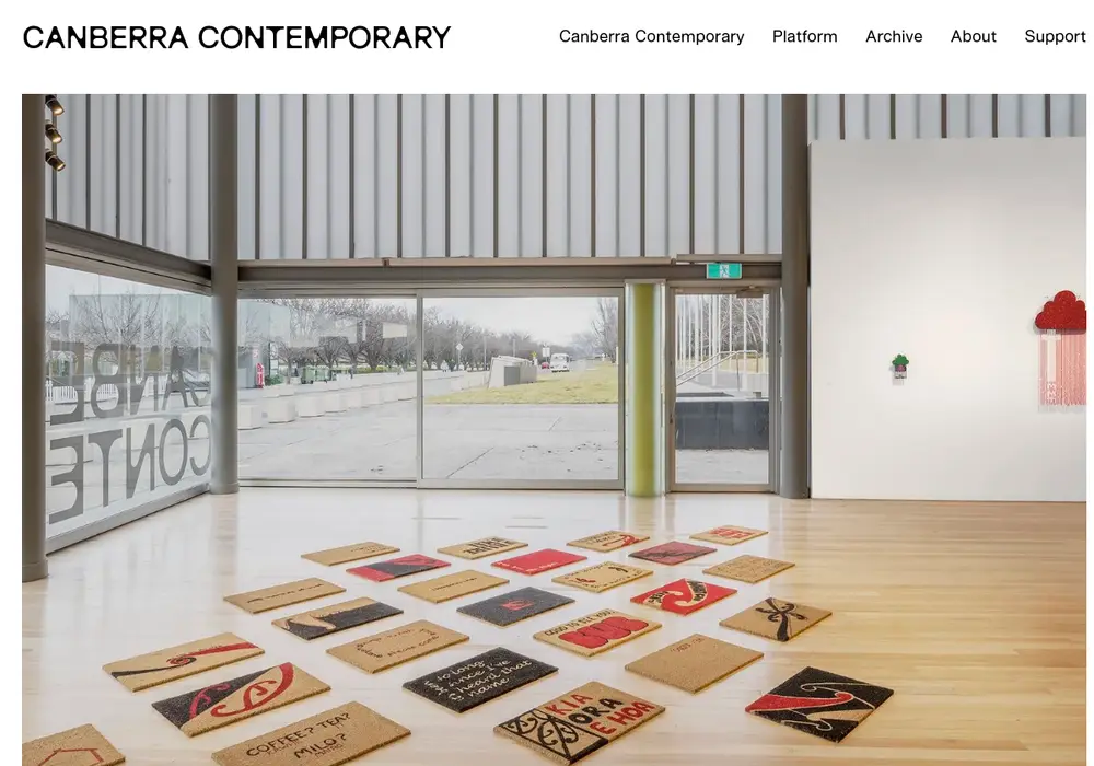 Homepage of Canberra Contemporary