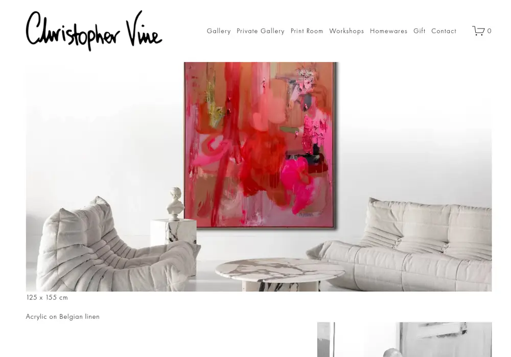 Homepage of Christopher Vine Gallery Richmond