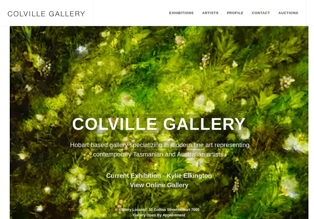 Homepage of Colville Gallery