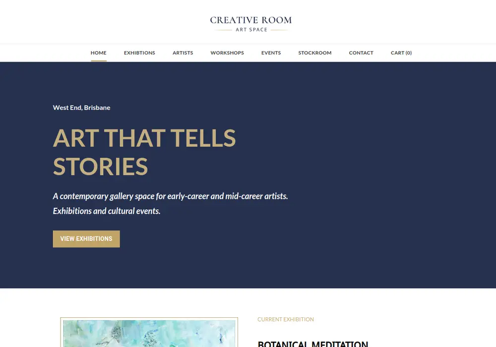 Homepage of Creative Room Art Space
