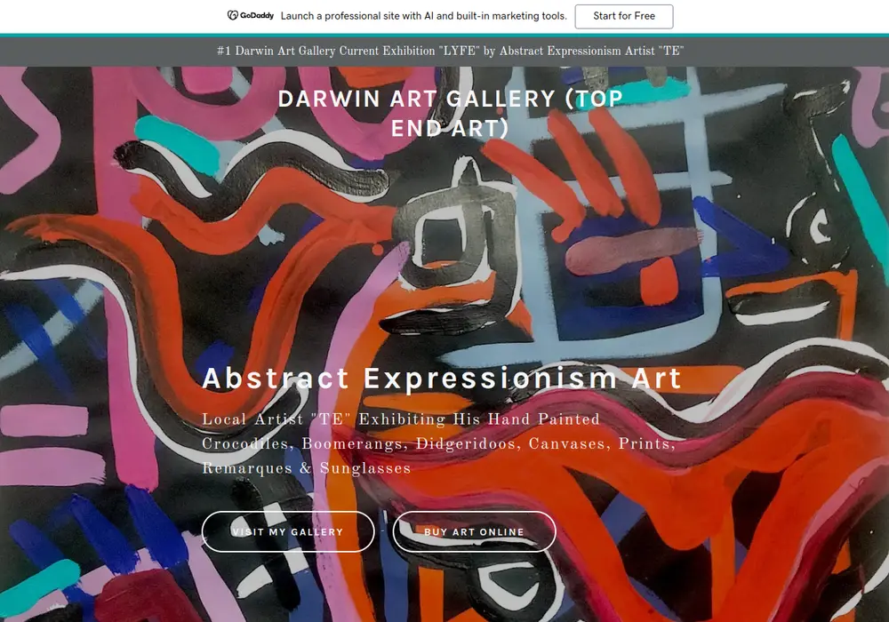 Homepage of DARWIN ART GALLERY