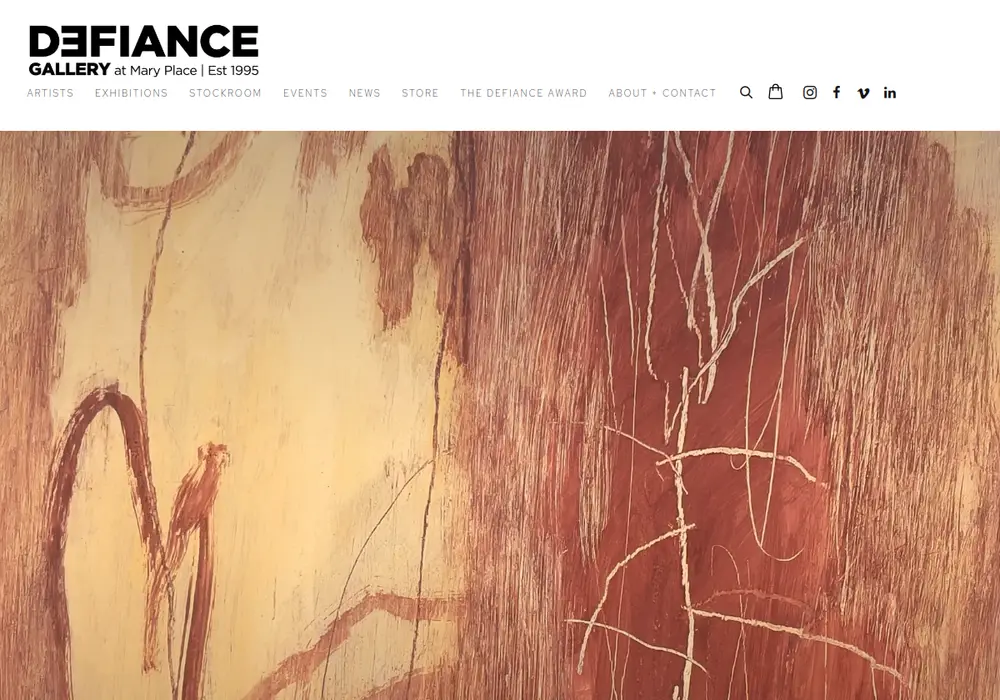 Homepage of Defiance Gallery
