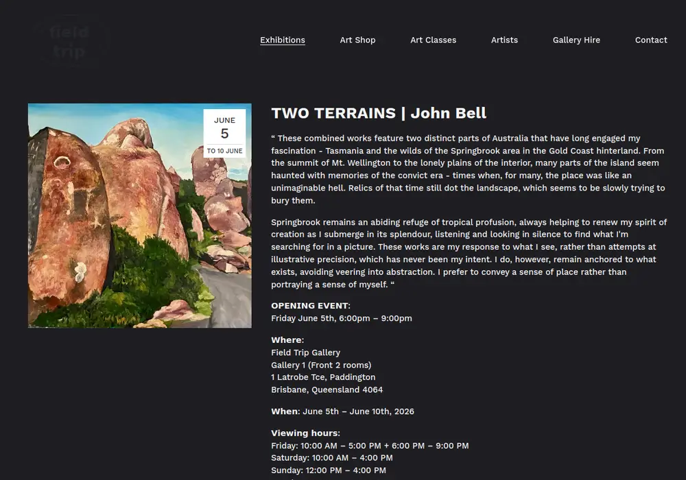 Homepage of Field Trip