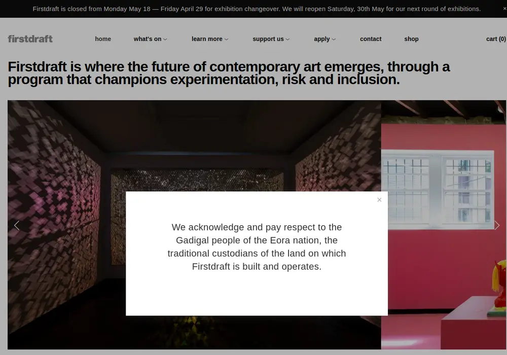 Homepage of Firstdraft