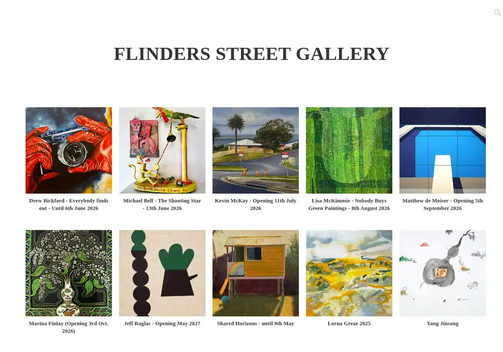 Homepage of Flinders Street Gallery