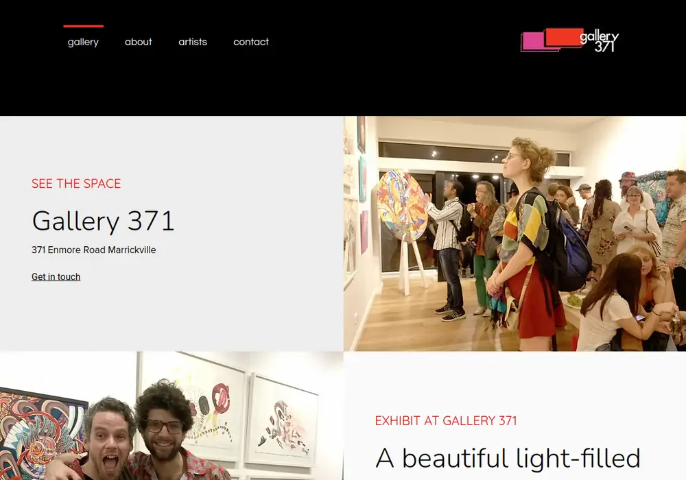 Homepage of Gallery 371