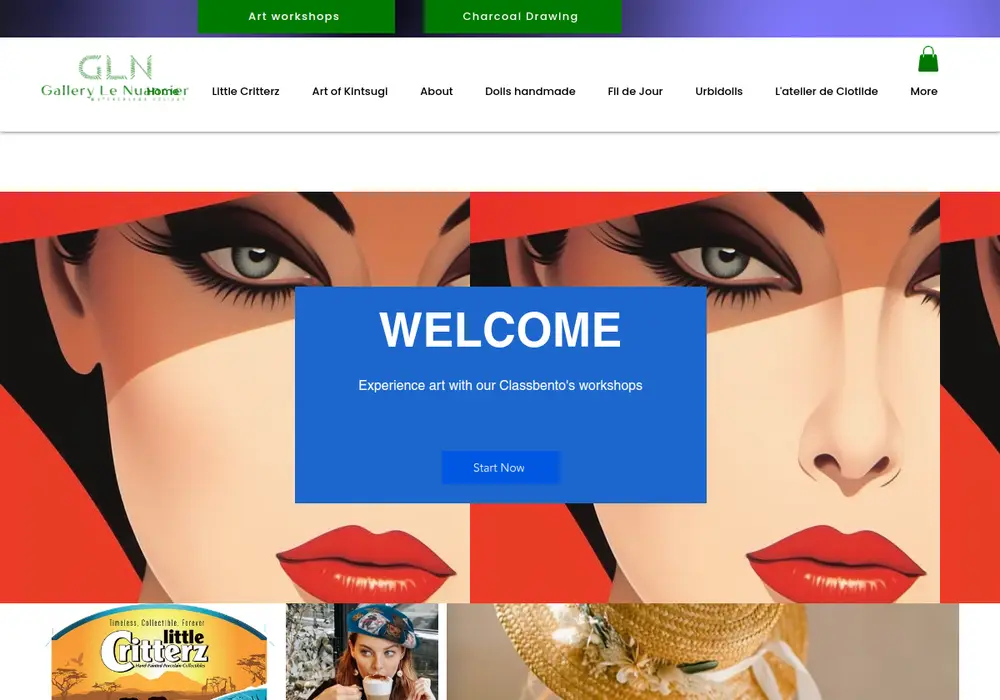 Homepage of Gallery Lenuancier