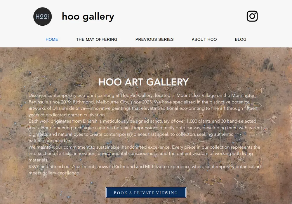 Homepage of Hoo Gallery