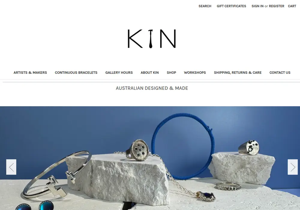 Homepage of KIN Gallery
