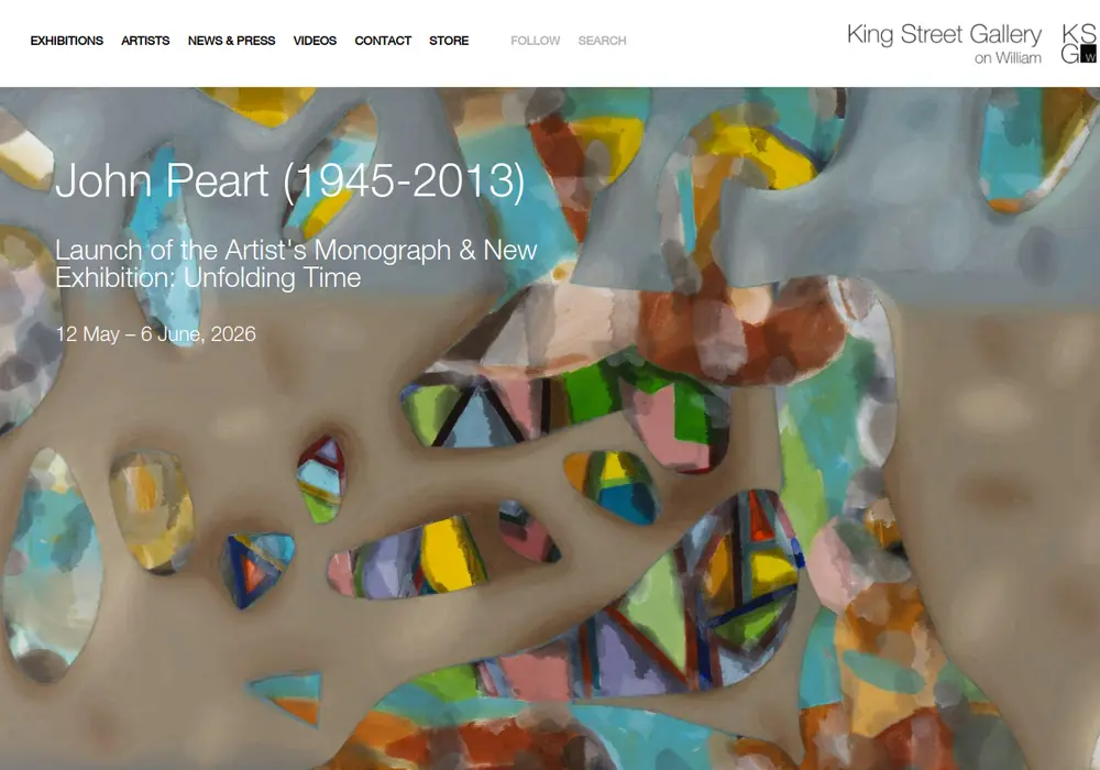 Homepage of King Street Gallery on William