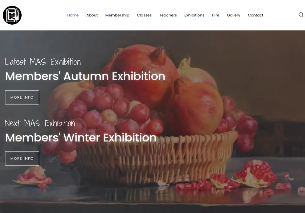 Homepage of Malvern Artists Society