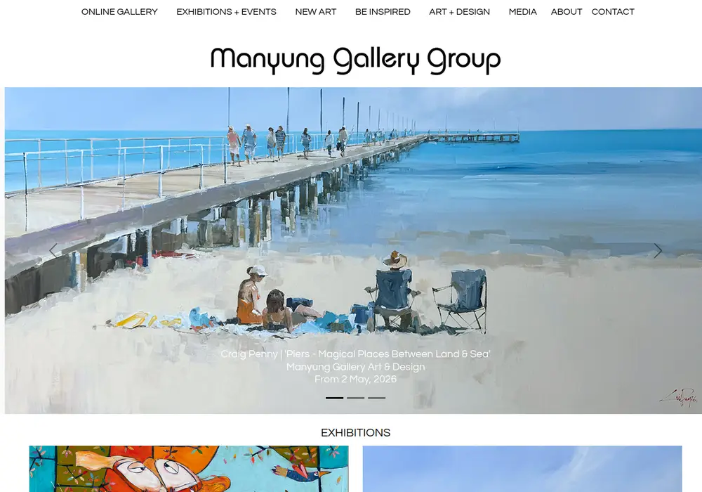 Homepage of Manyung Gallery Malvern