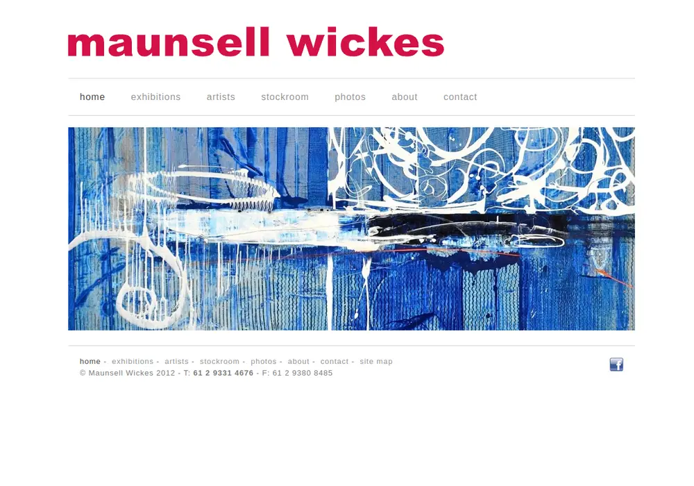 Homepage of Maunsell Wickes Gallery