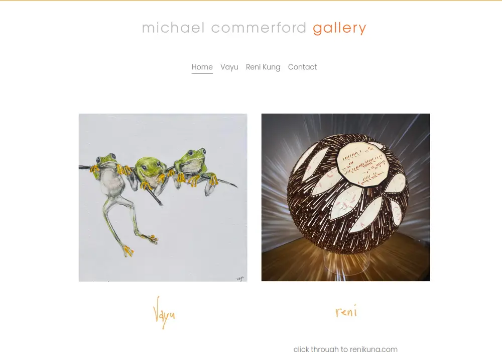 Homepage of Michael Commerford Gallery