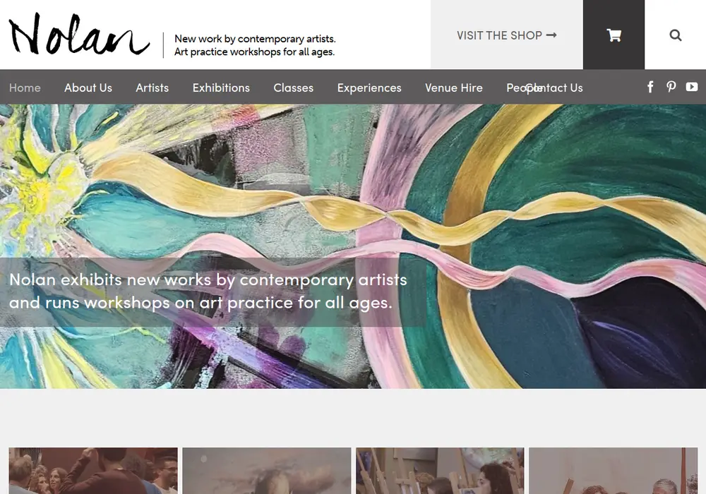 Homepage of Nolan Gallery & School of Art