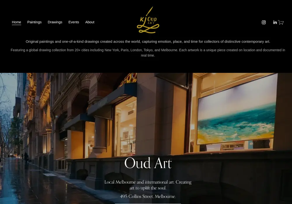 Homepage of Oud Art Gallery