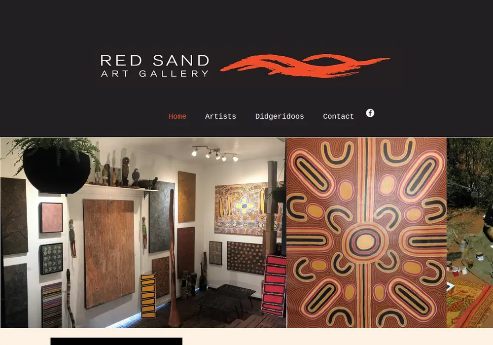 Homepage of Red Sand Art Gallery