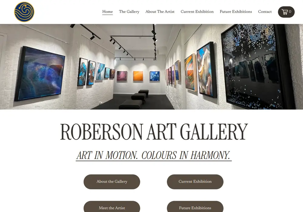Homepage of Roberson Art Gallery