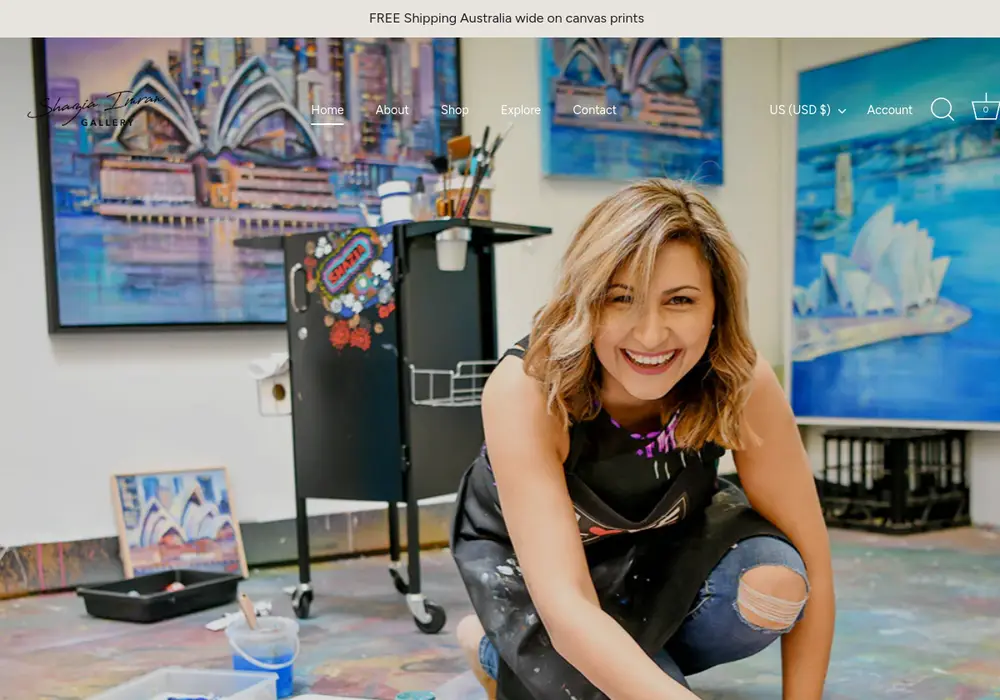Homepage of Shazia Imran Gallery
