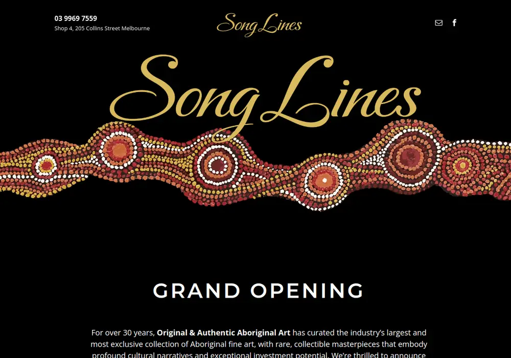Homepage of SongLines Gallery