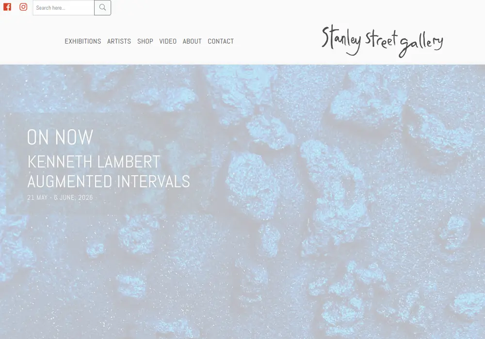 Homepage of Stanley Street Gallery