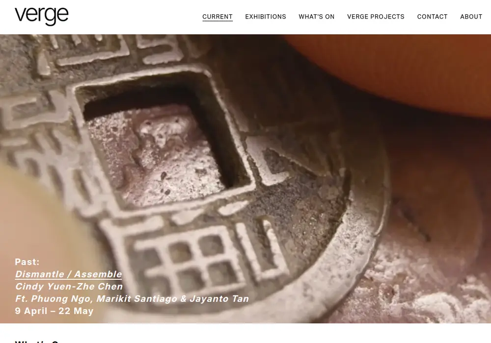Homepage of Verge Gallery