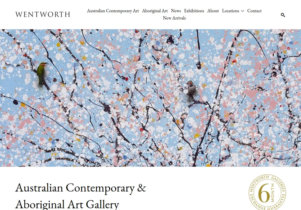 Homepage of Wentworth Aboriginal Art